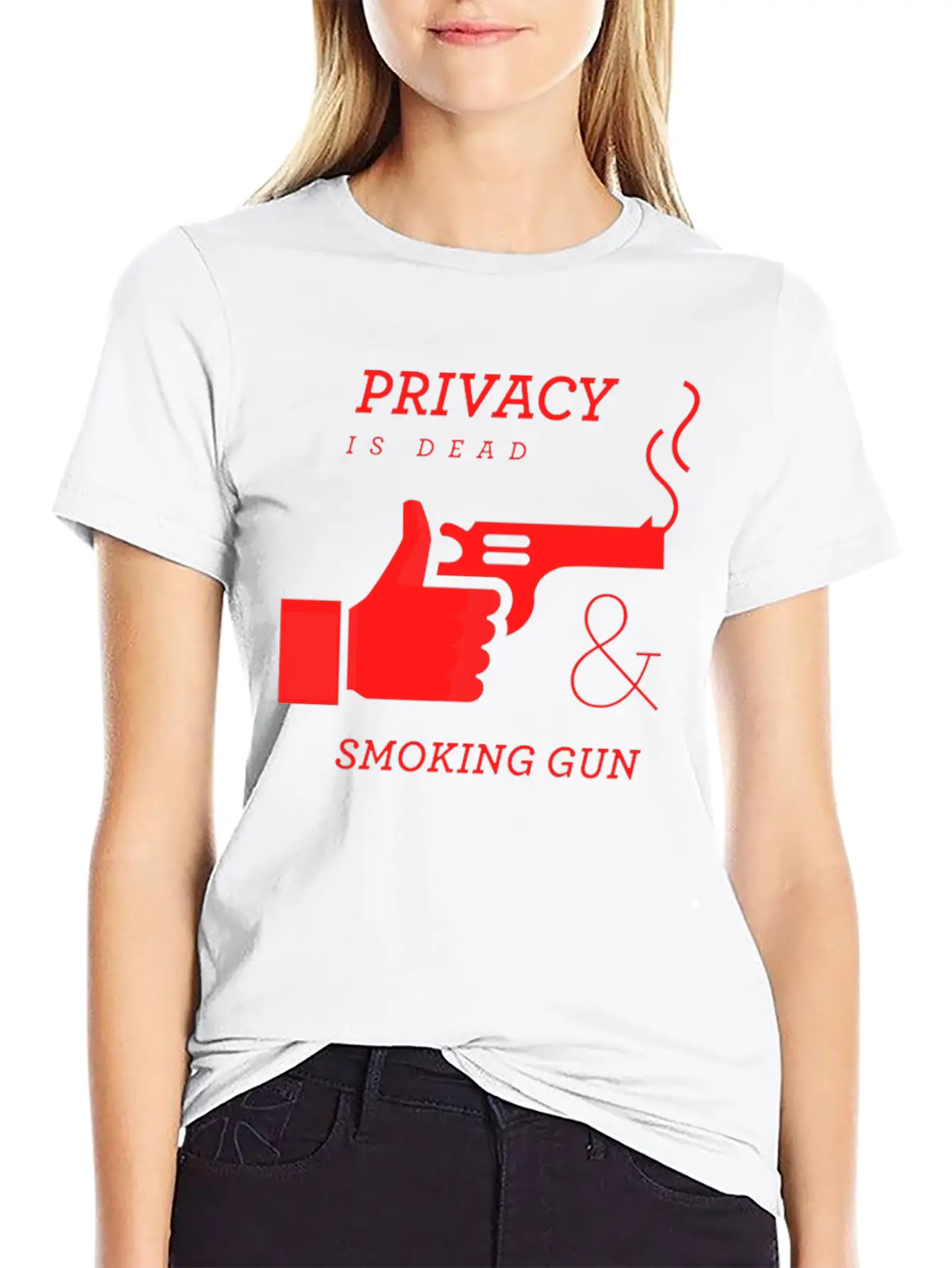 Privacy Is Dead And Smoking Gun Classic Cotton Tee – Unisex Comfort For Any Season