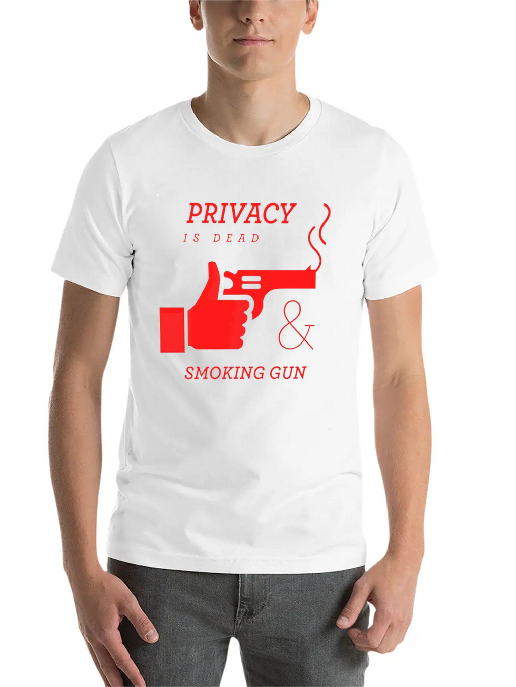 Privacy Is Dead And Smoking Gun Classic Cotton Tee – Unisex Comfort For Any Season