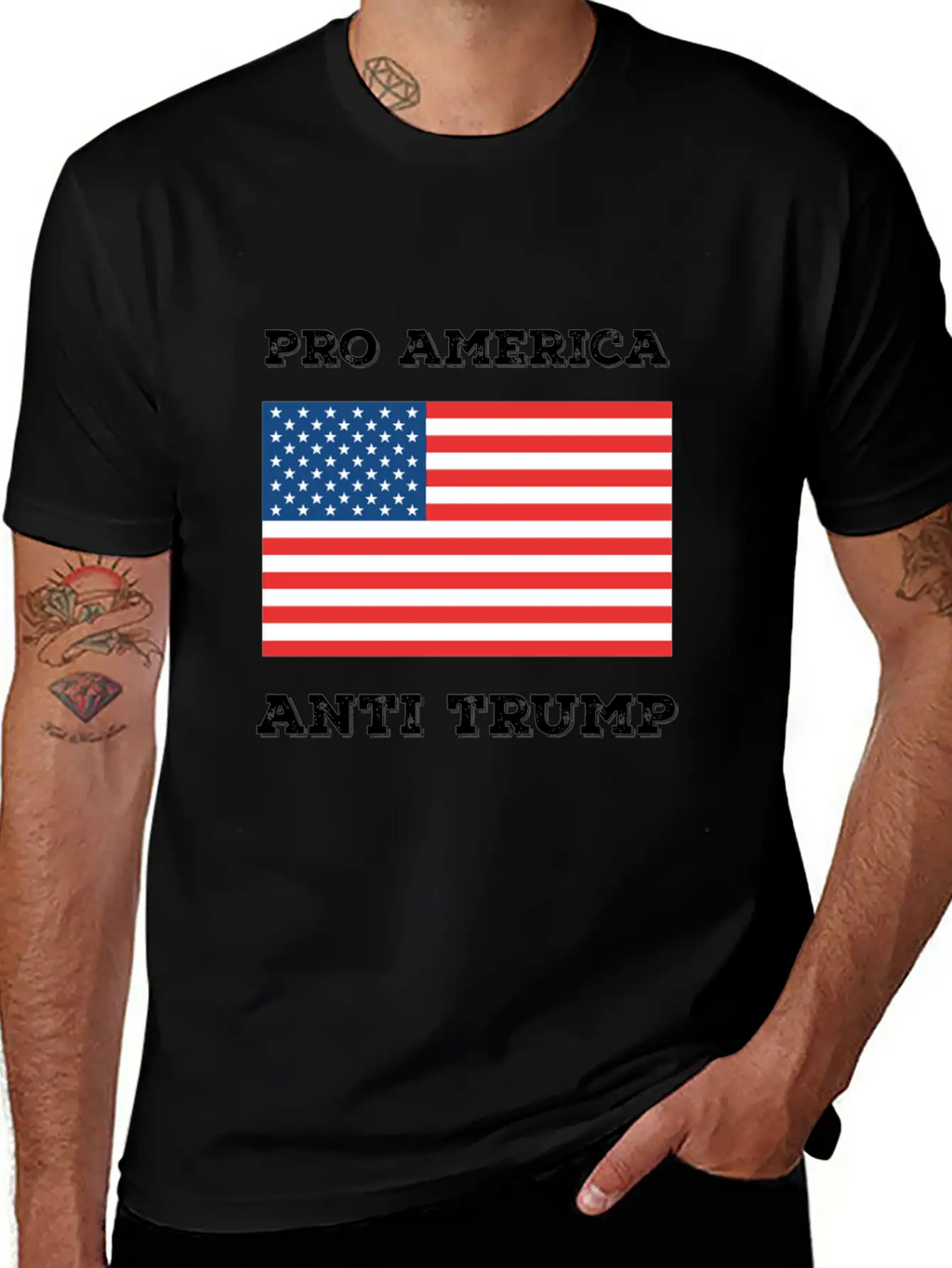 Pro America Anti Trump Relaxed Everyday Tee – Lightweight And Durable Cotton