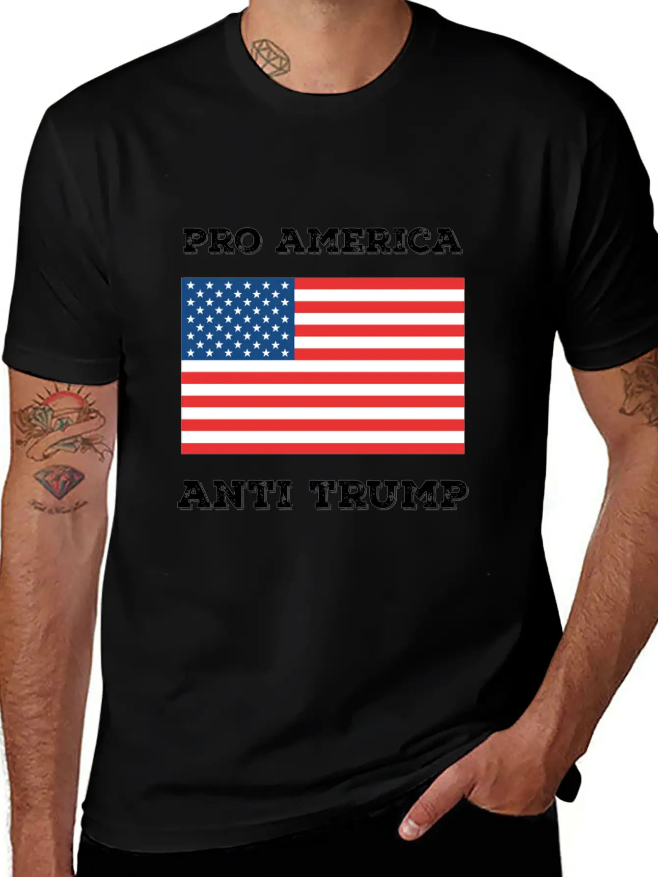 Pro America Anti Trump Relaxed Everyday Tee – Lightweight And Durable Cotton
