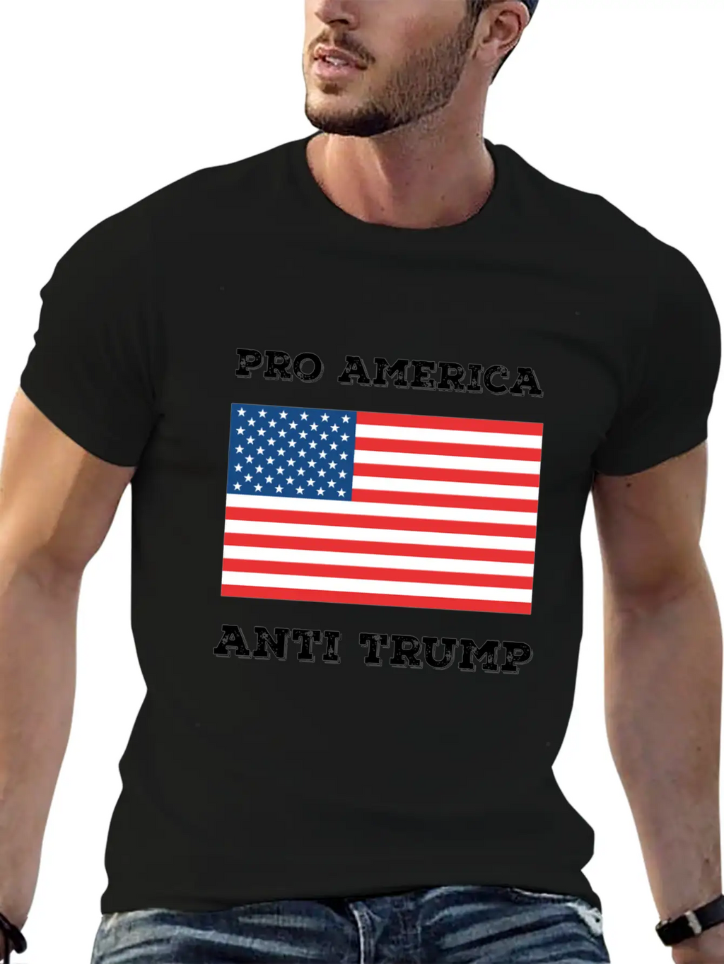 Pro America Anti Trump Relaxed Everyday Tee – Lightweight And Durable Cotton