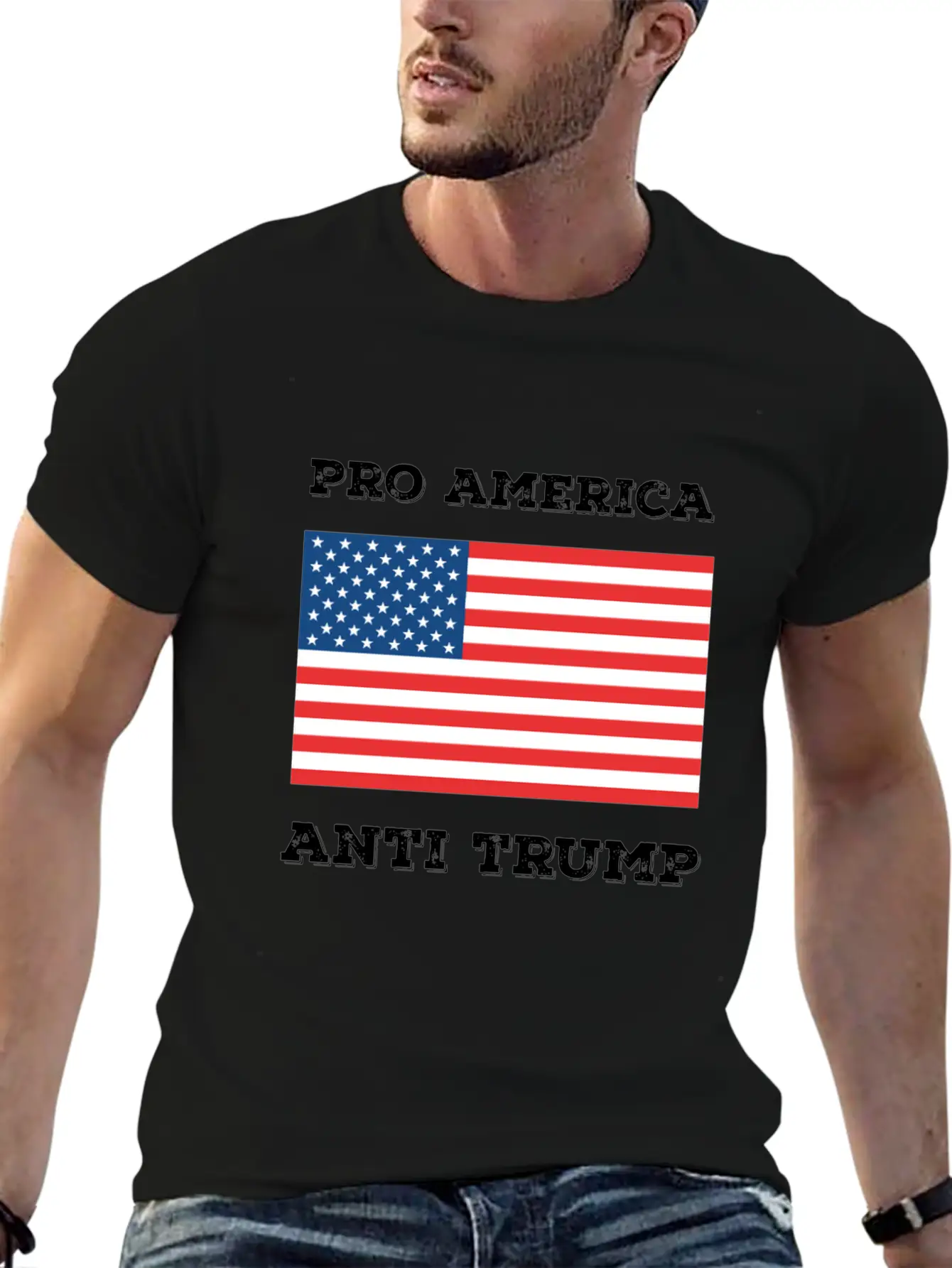 Pro America Anti Trump Relaxed Everyday Tee – Lightweight And Durable Cotton