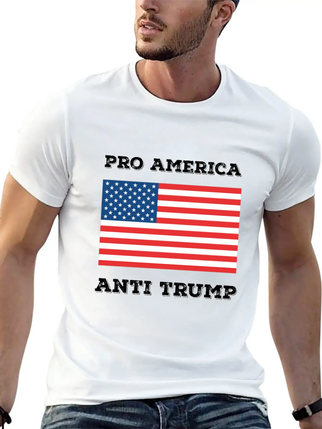 Pro America Anti Trump Relaxed Everyday Tee – Lightweight And Durable Cotton