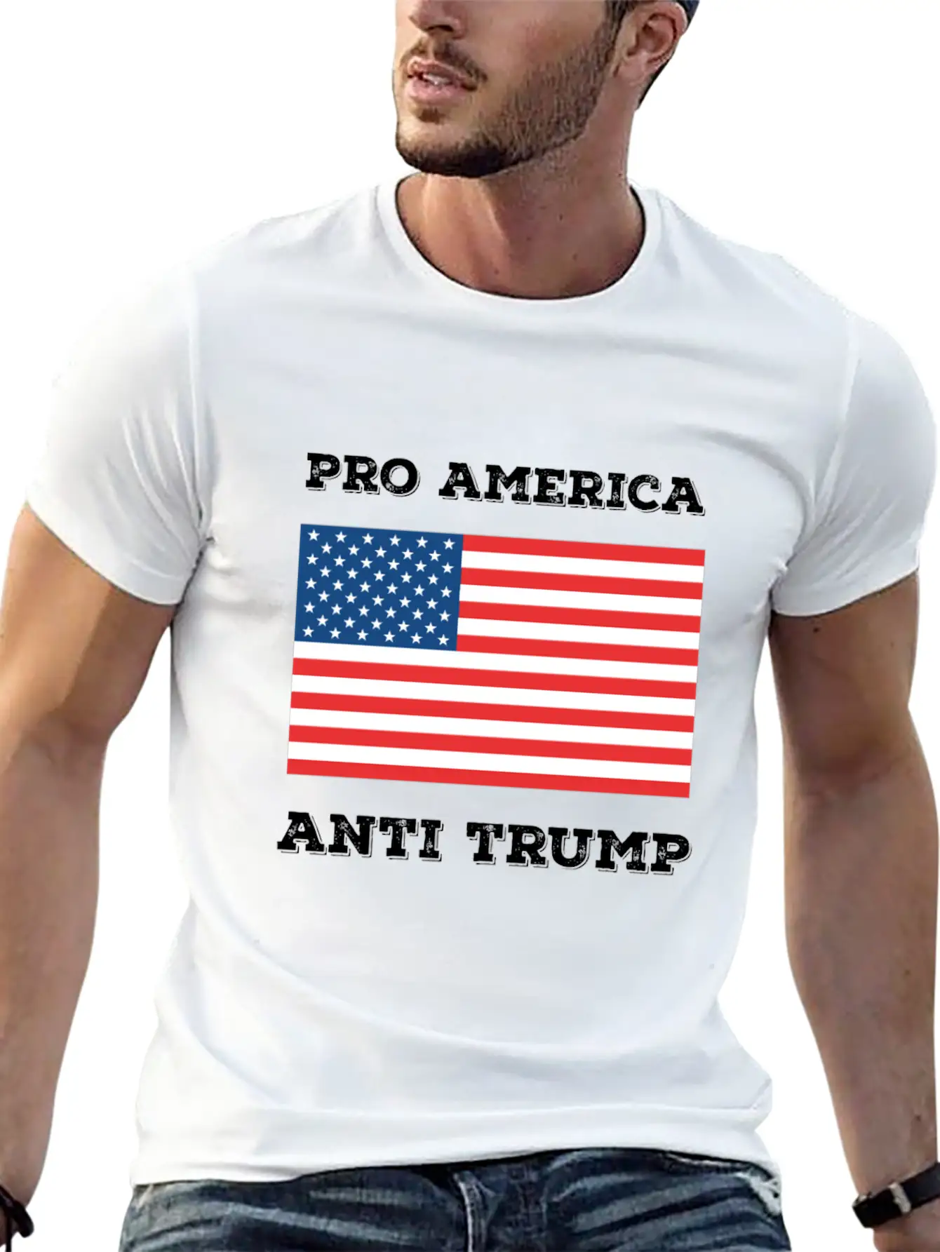Pro America Anti Trump Relaxed Everyday Tee – Lightweight And Durable Cotton