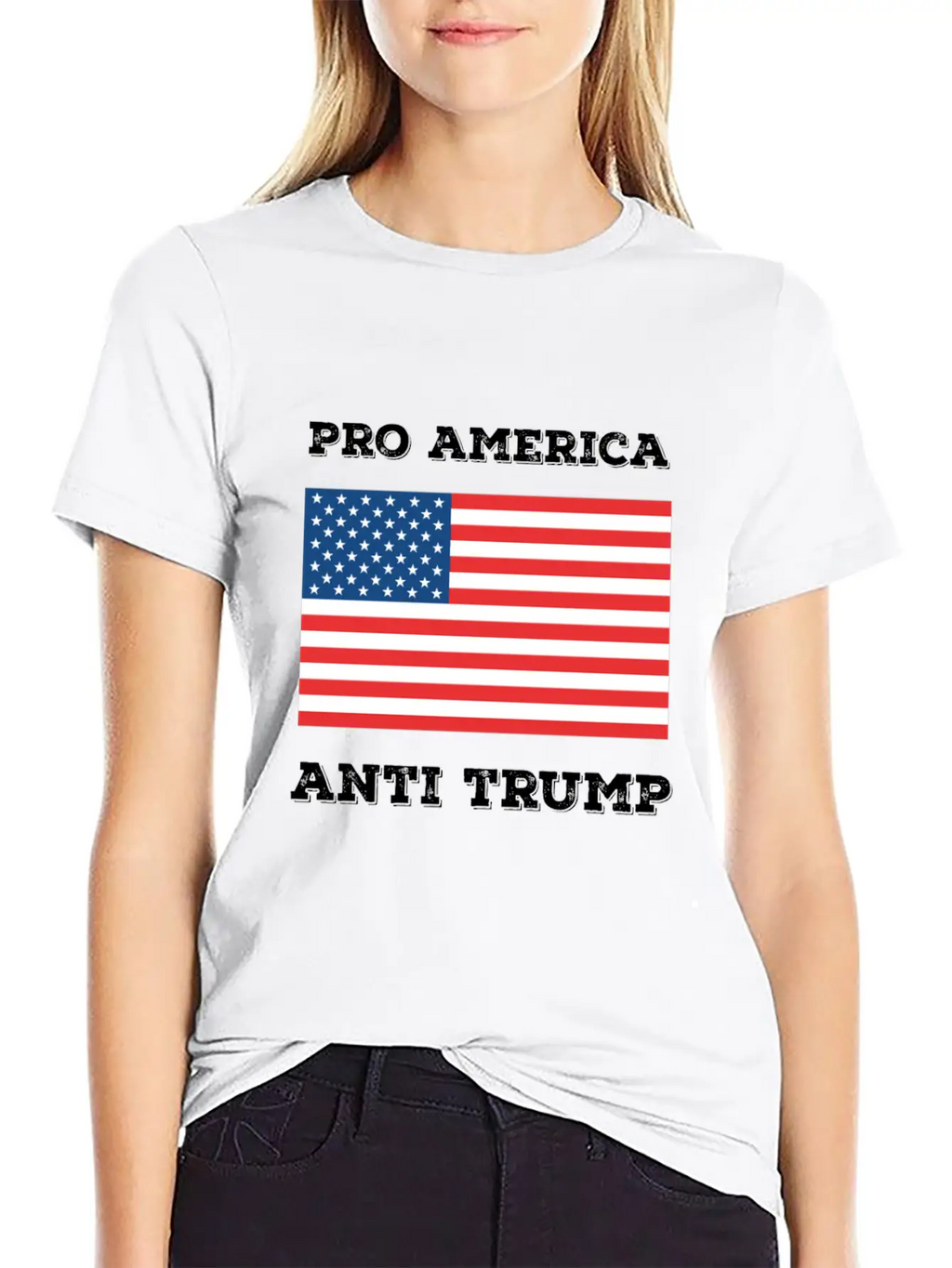Pro America Anti Trump Relaxed Everyday Tee – Lightweight And Durable Cotton