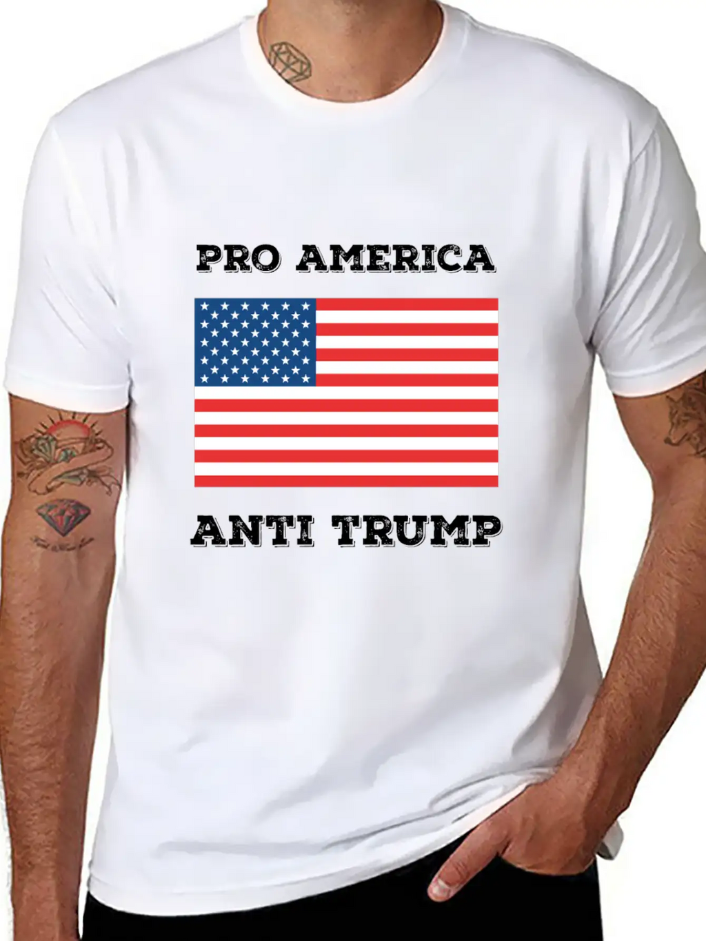Pro America Anti Trump Relaxed Everyday Tee – Lightweight And Durable Cotton