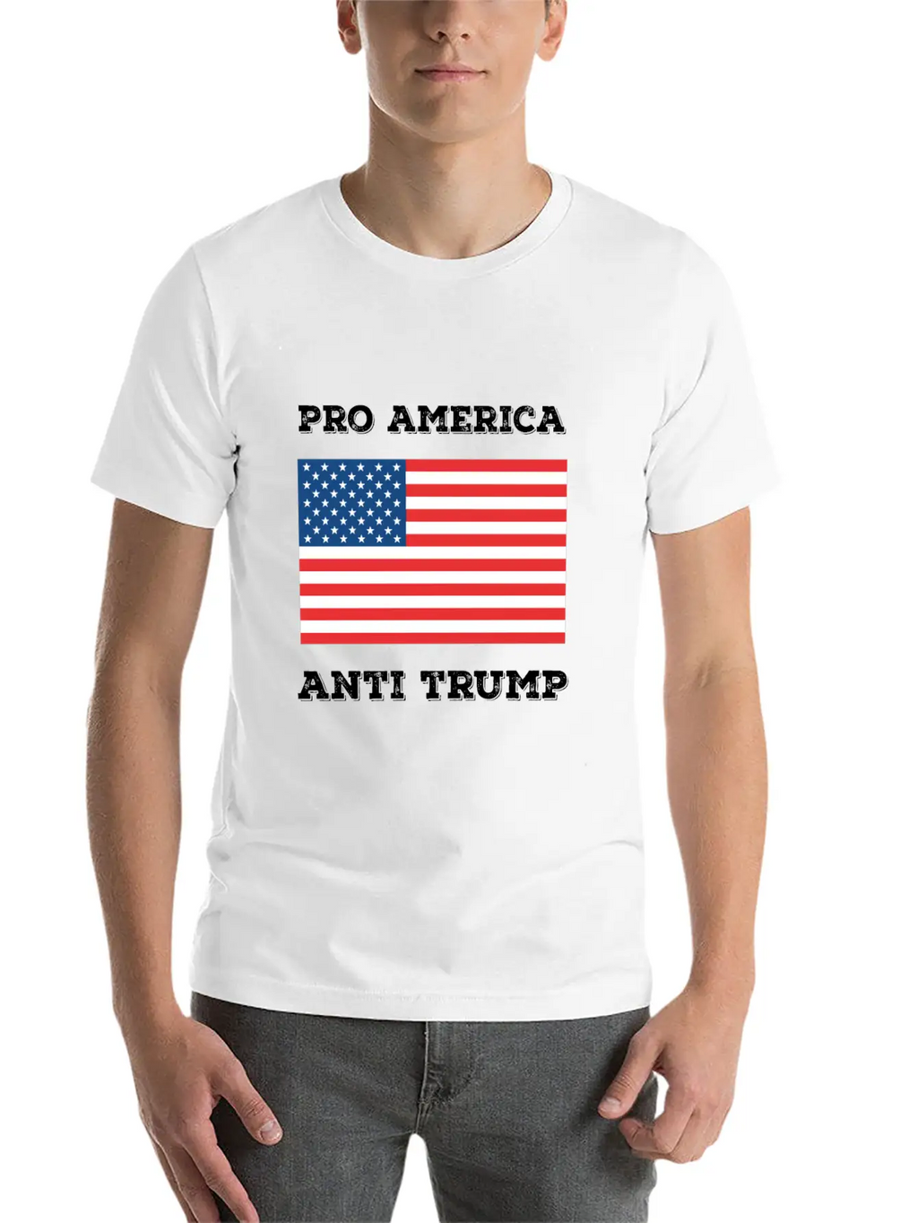Pro America Anti Trump Relaxed Everyday Tee – Lightweight And Durable Cotton