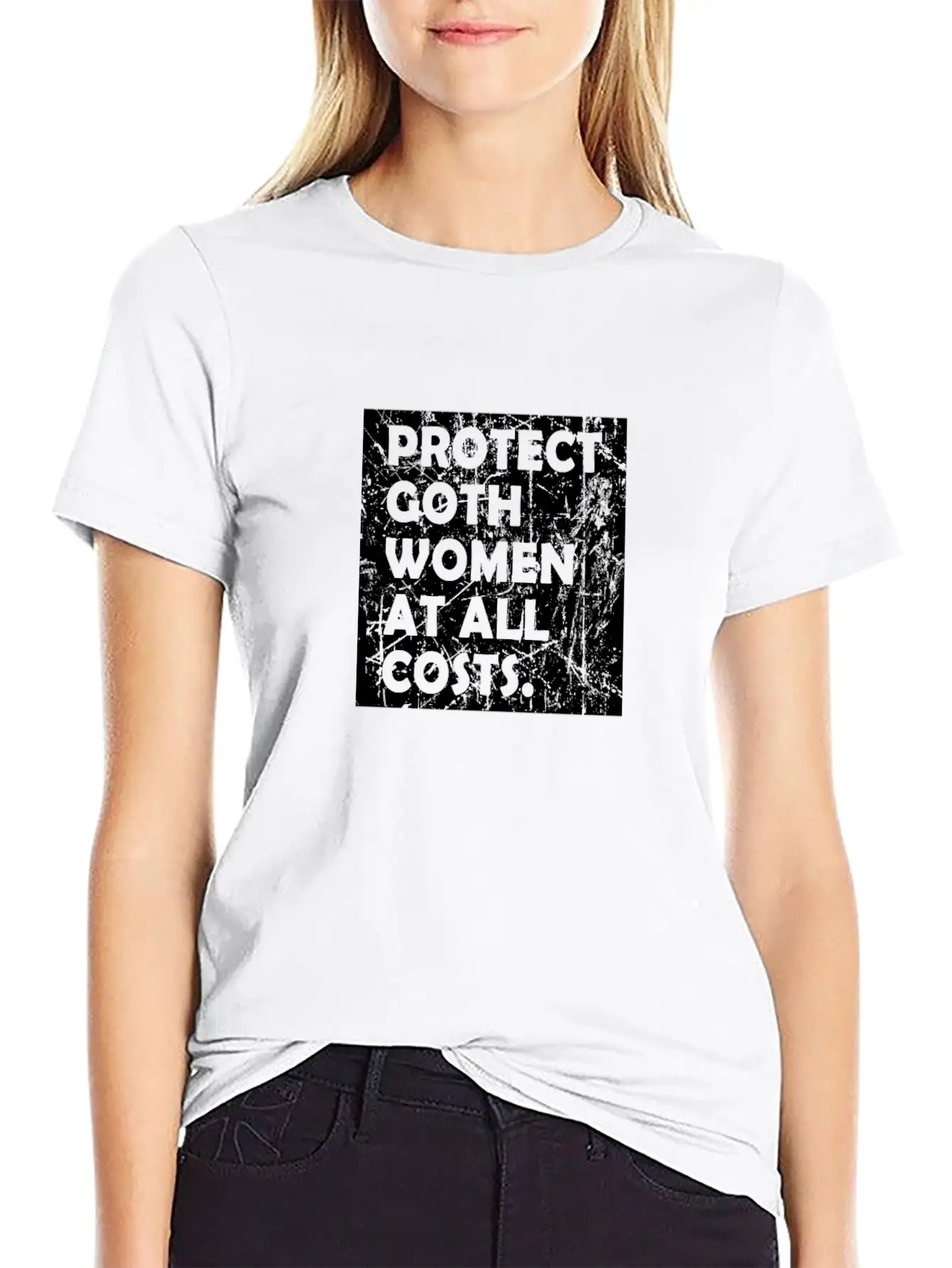 Proctect Goth Women At All Costs Classic Cotton Tee – Unisex Comfort For Any Season