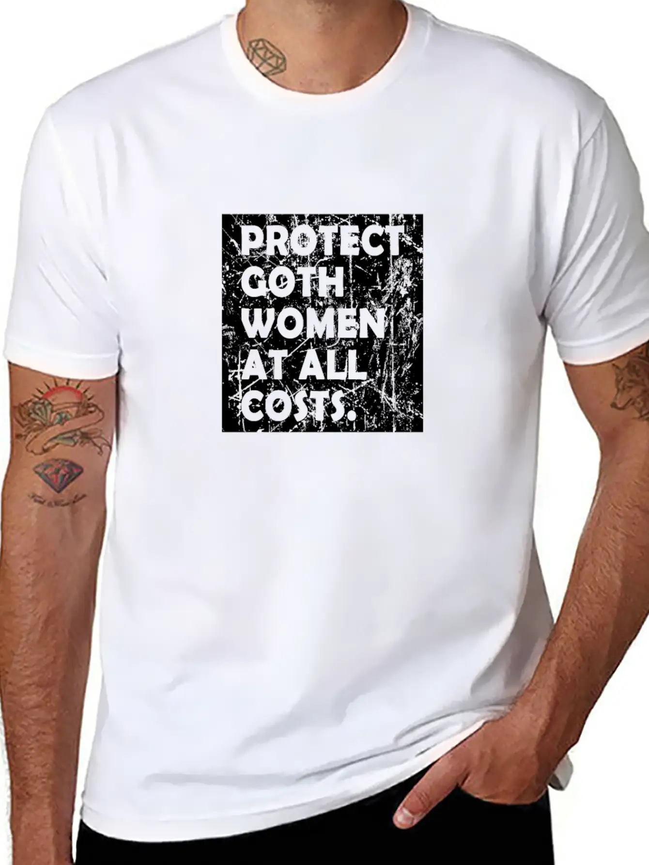 Proctect Goth Women At All Costs Classic Cotton Tee – Unisex Comfort For Any Season