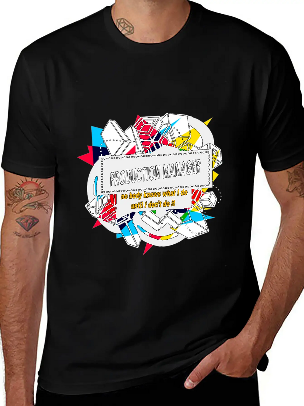 PRODUCTION MANAGER Basic Graphic T-Shirt – Daily Comfort In Soft Cotton