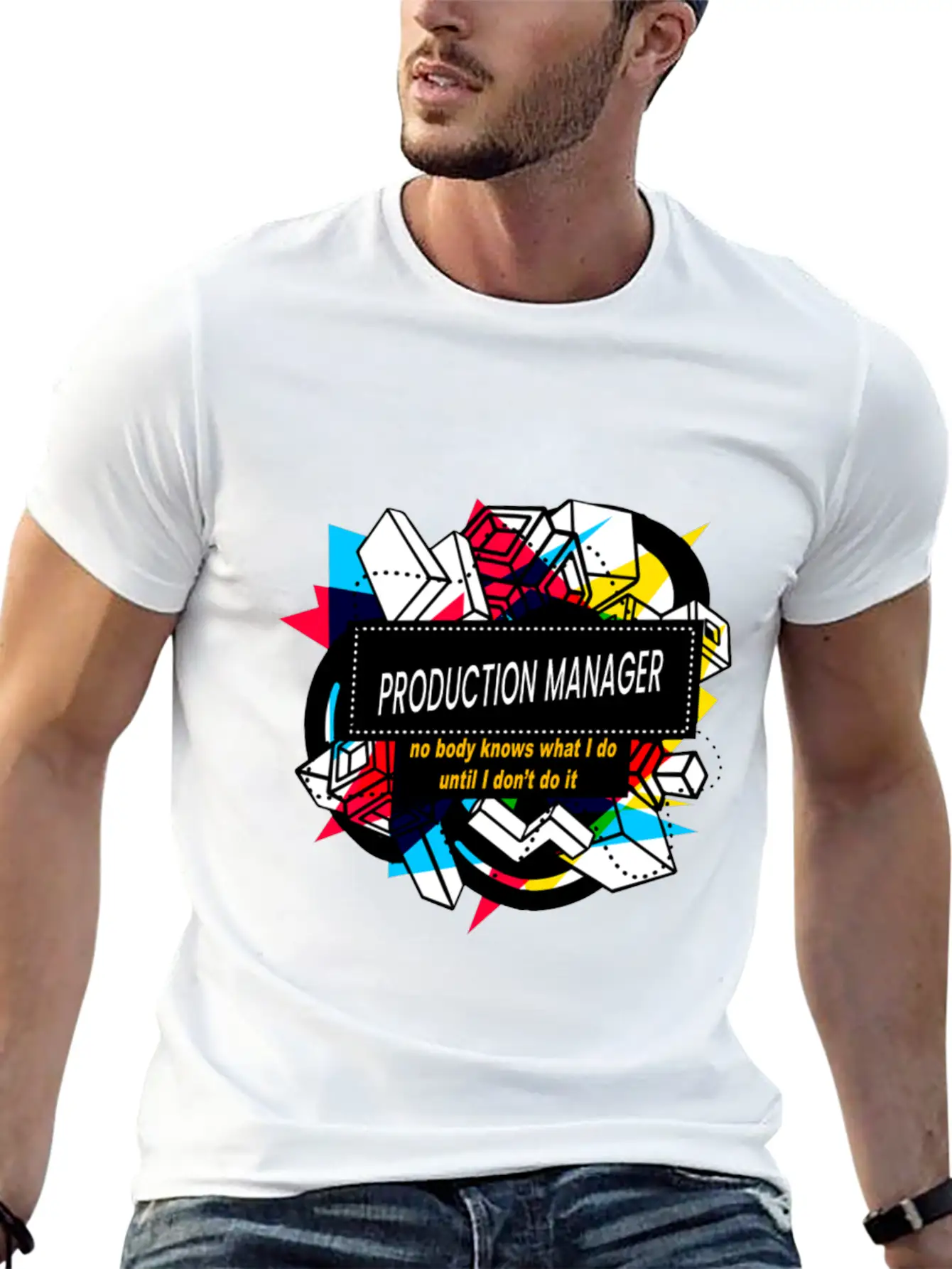 PRODUCTION MANAGER Basic Graphic T-Shirt – Daily Comfort In Soft Cotton