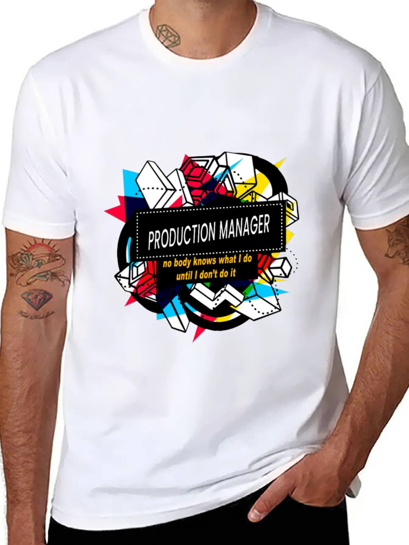 PRODUCTION MANAGER Basic Graphic T-Shirt – Daily Comfort In Soft Cotton