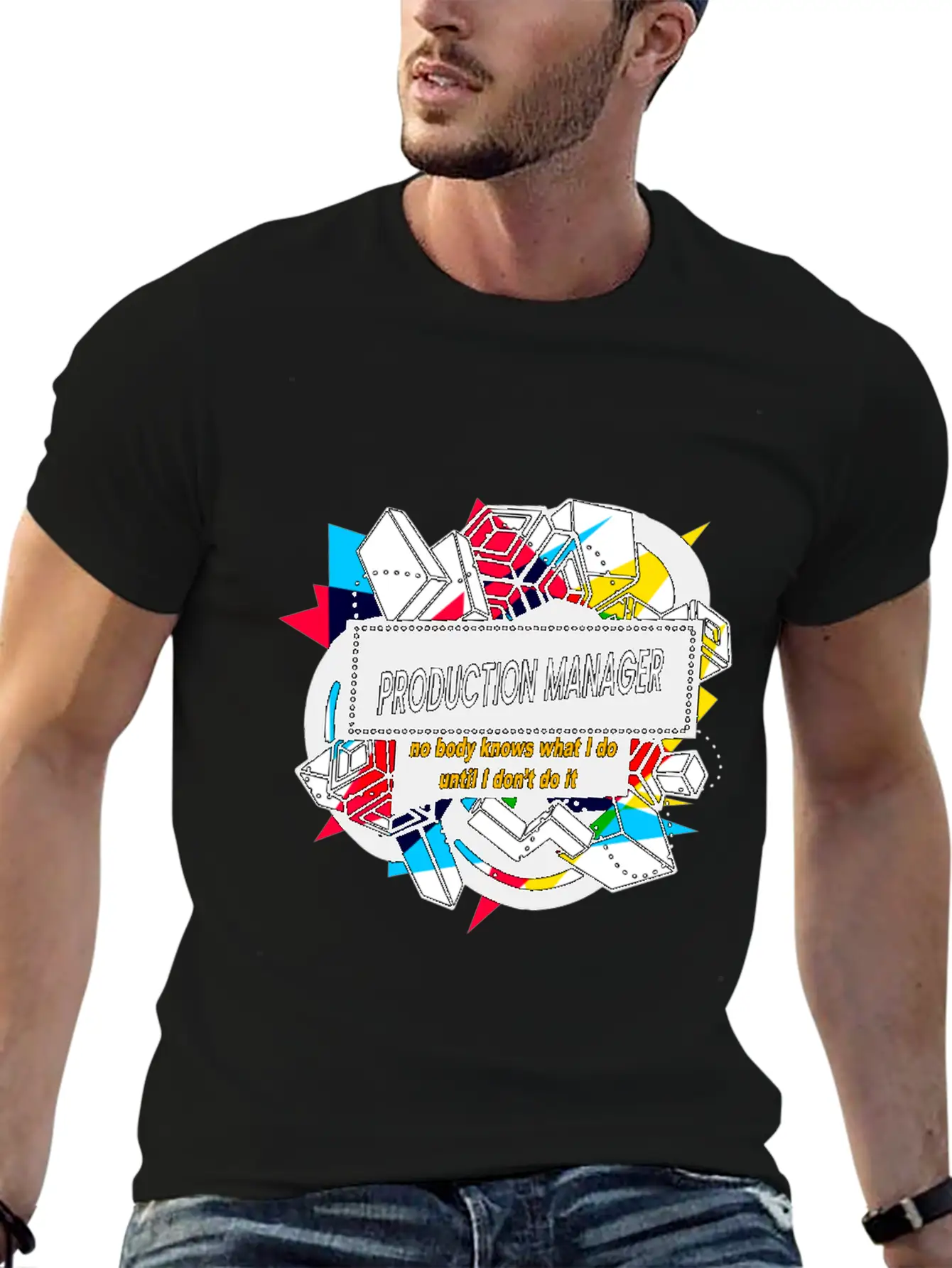 PRODUCTION MANAGER Basic Graphic T-Shirt – Daily Comfort In Soft Cotton