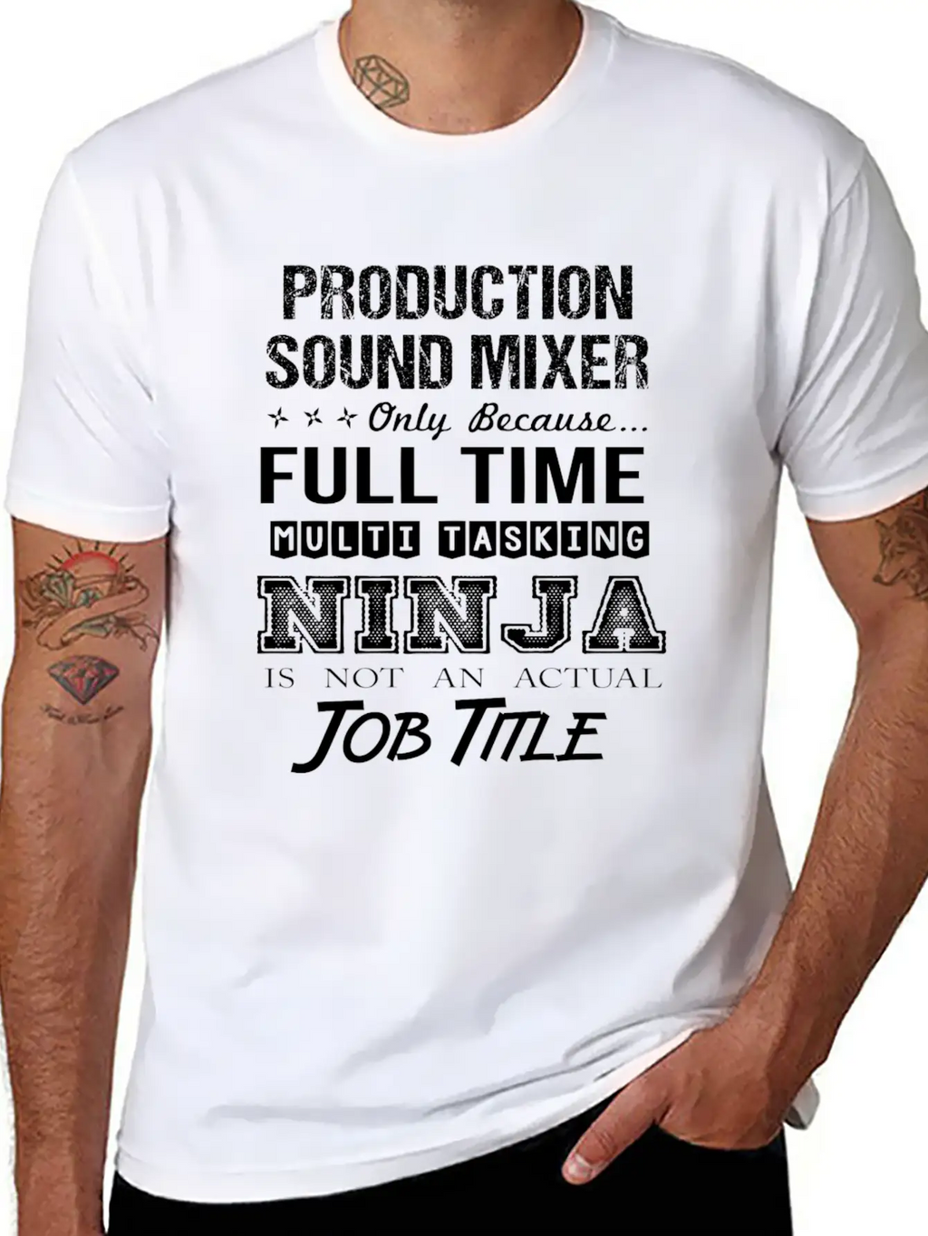 Production Sound Mixer T Shirt - Multitasking Ninj Relaxed Everyday Tee – Lightweight And Durable Cotton