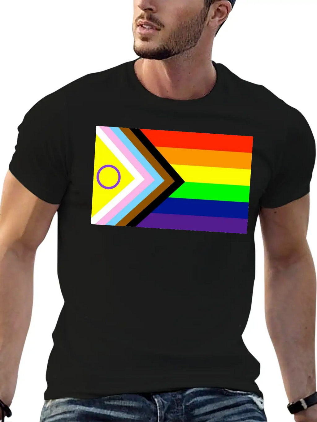 Progressive Pride Flag New Unisex Casual T-Shirt – Clean Design For Daily Comfort
