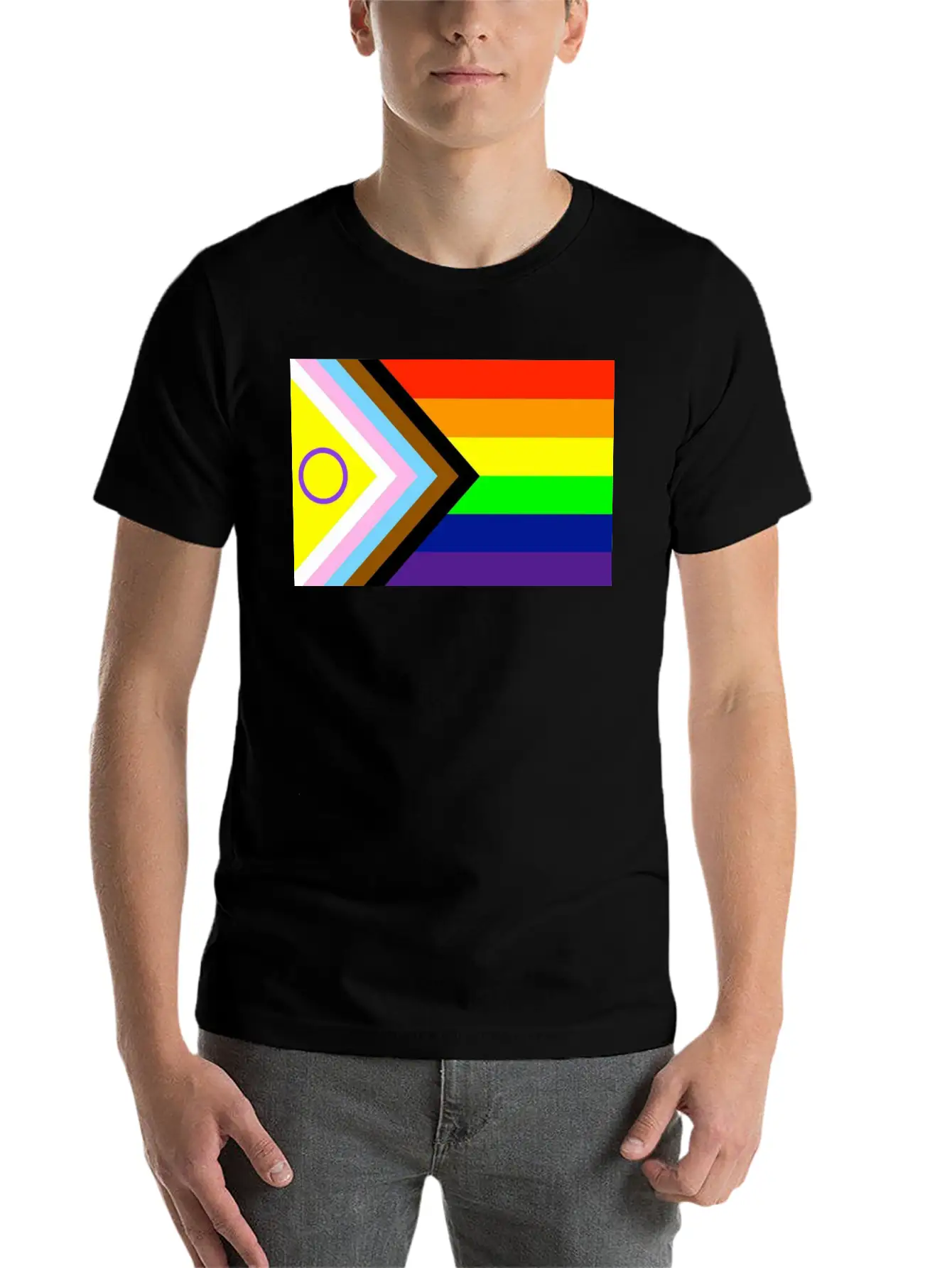Progressive Pride Flag New Unisex Casual T-Shirt – Clean Design For Daily Comfort