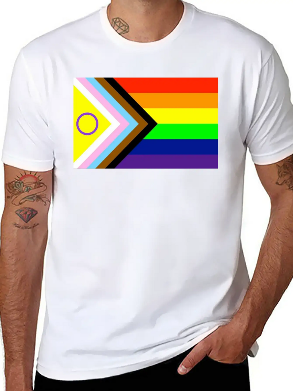 Progressive Pride Flag New Unisex Casual T-Shirt – Clean Design For Daily Comfort