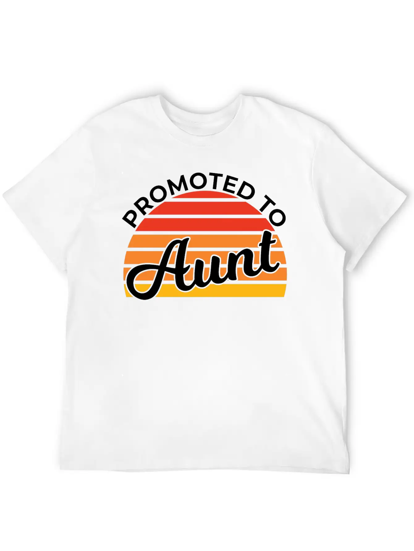 Promoted To Aunt Funny Baby Shower Party Aunt Gift Relaxed Everyday Tee – Lightweight And Durable Cotton