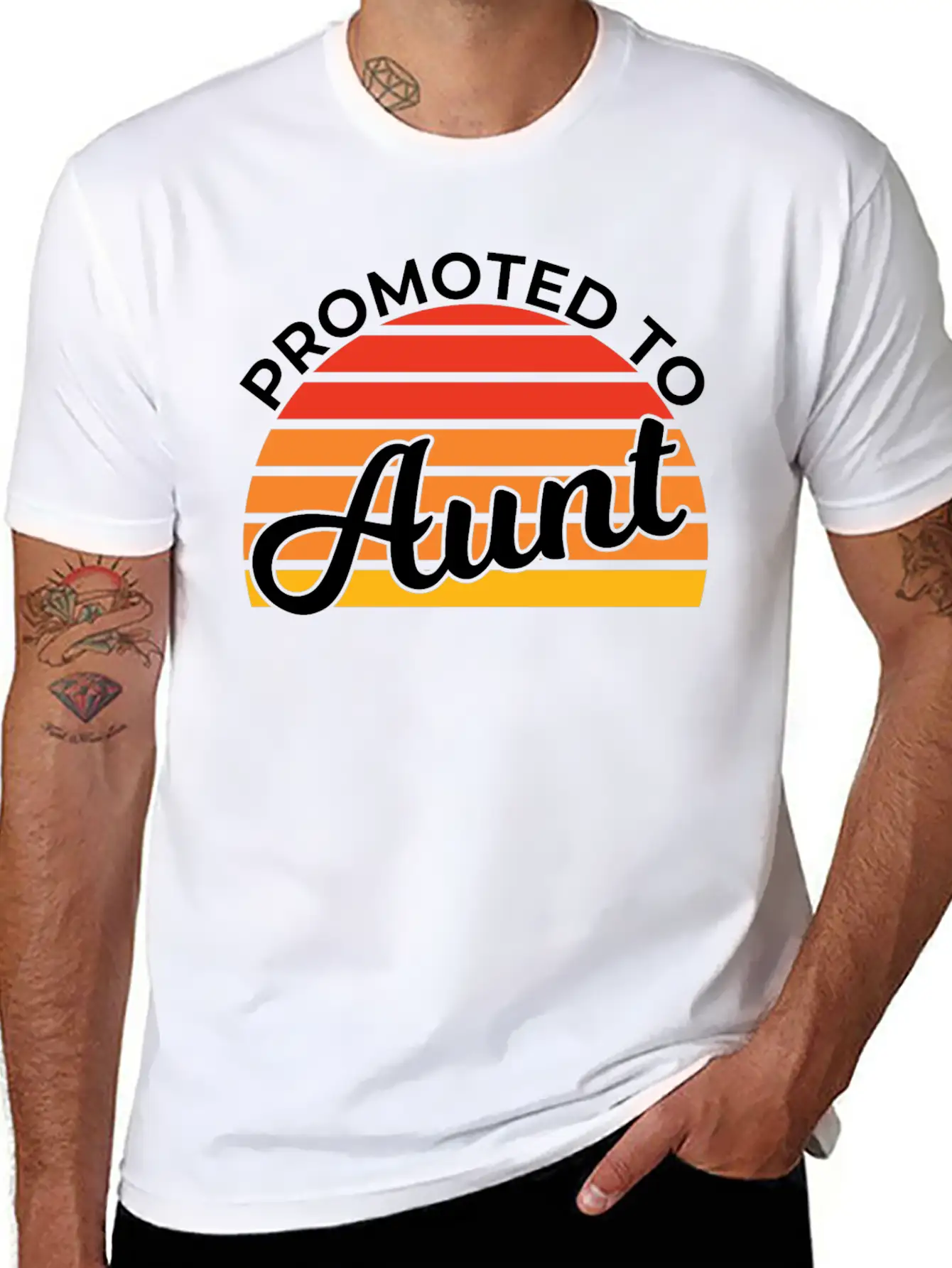 Promoted To Aunt Funny Baby Shower Party Aunt Gift Relaxed Everyday Tee – Lightweight And Durable Cotton