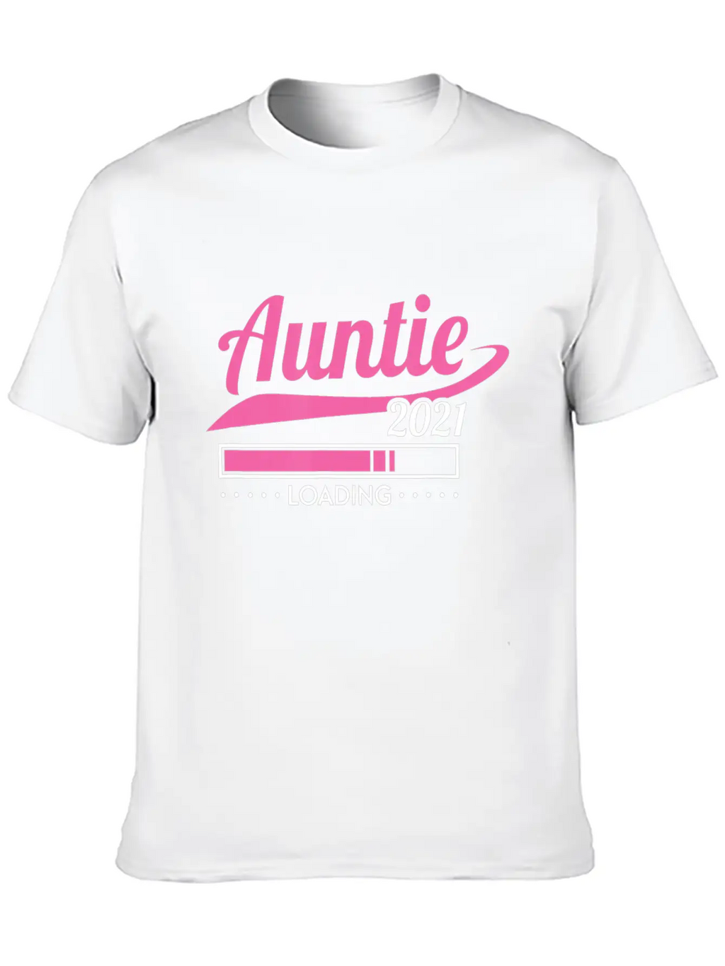 Promoted To Auntie Est 2021 Loading Future Aunt Basic Graphic T-Shirt – Daily Comfort In Soft Cotton