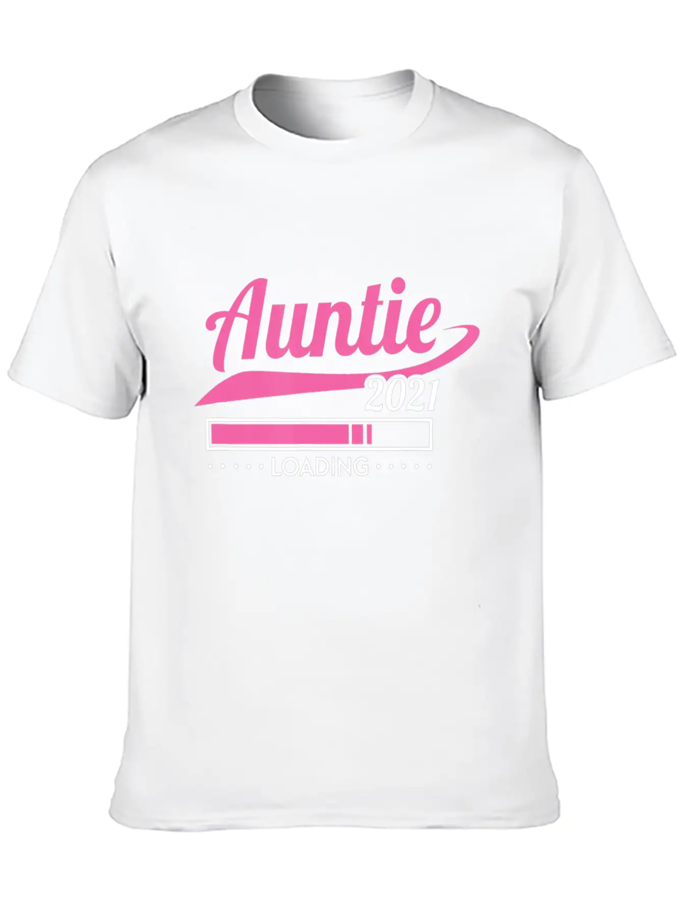 Promoted To Auntie Est 2021 Loading Future Aunt Basic Graphic T-Shirt – Daily Comfort In Soft Cotton