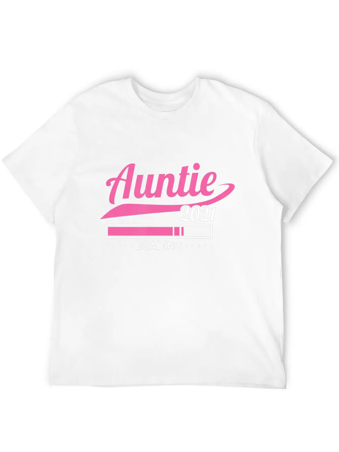 Promoted To Auntie Est 2021 Loading Future Aunt Basic Graphic T-Shirt – Daily Comfort In Soft Cotton