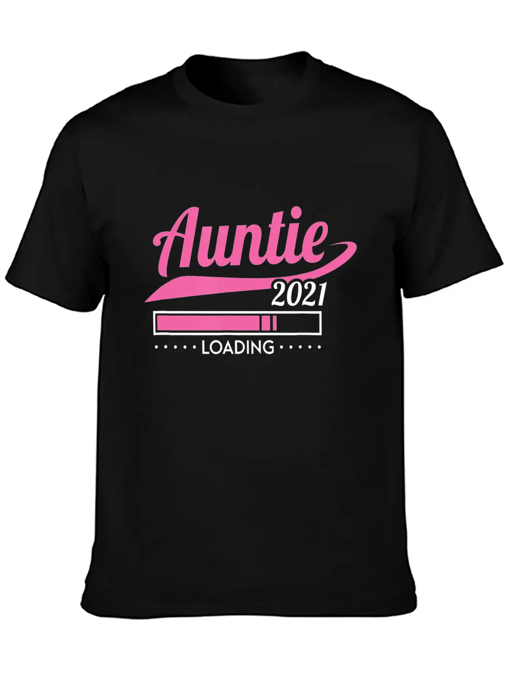 Promoted To Auntie Est 2021 Loading Future Aunt Basic Graphic T-Shirt – Daily Comfort In Soft Cotton