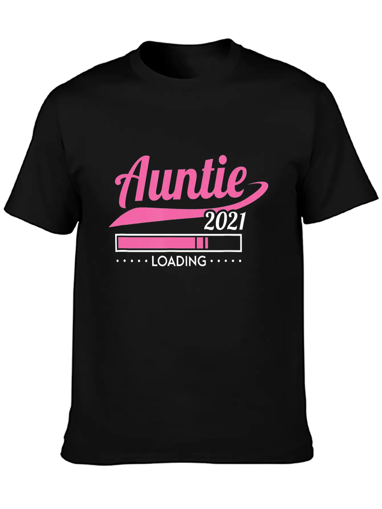 Promoted To Auntie Est 2021 Loading Future Aunt Basic Graphic T-Shirt – Daily Comfort In Soft Cotton