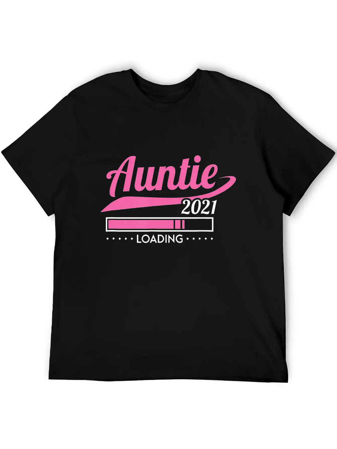 Promoted To Auntie Est 2021 Loading Future Aunt Basic Graphic T-Shirt – Daily Comfort In Soft Cotton