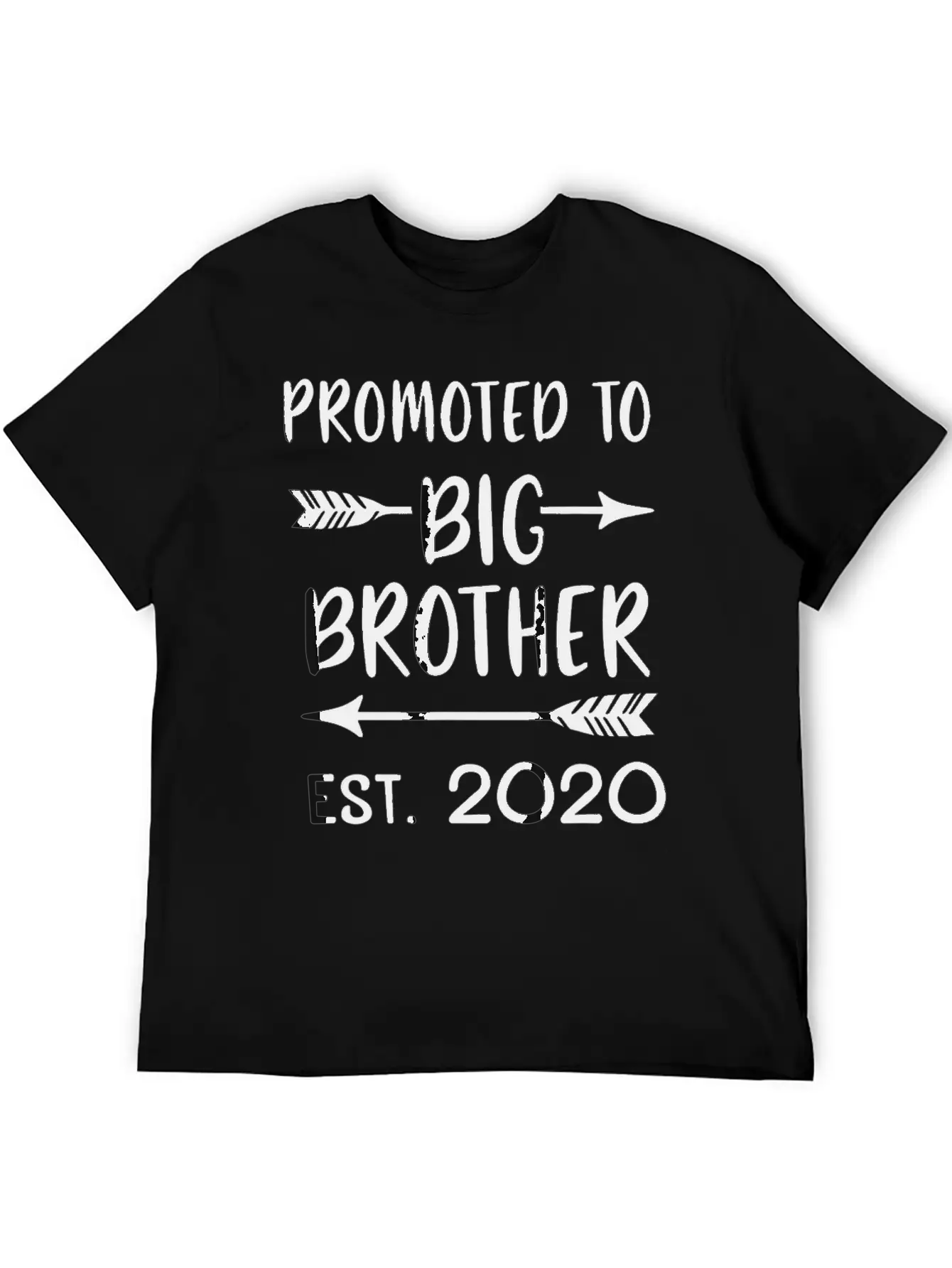 Promoted To Big Brother Est 2020 Vintage Arrow Boy Basic Graphic T-Shirt – Daily Comfort In Soft Cotton