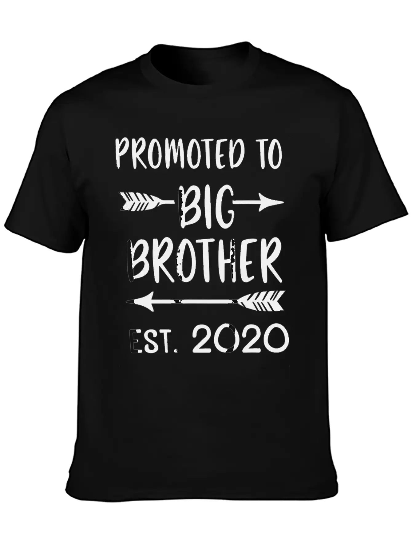 Promoted To Big Brother Est 2020 Vintage Arrow Boy Basic Graphic T-Shirt – Daily Comfort In Soft Cotton