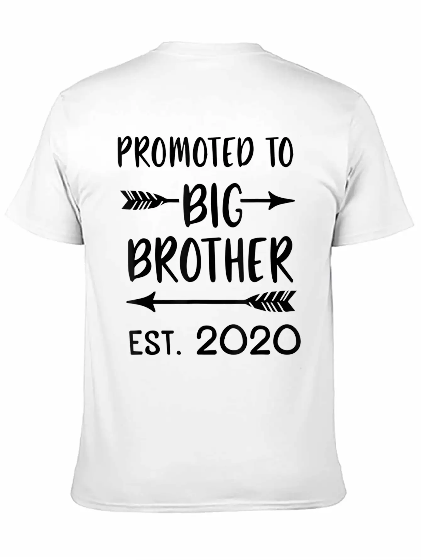 Promoted To Big Brother Est 2020 Vintage Arrow Boy Basic Graphic T-Shirt – Daily Comfort In Soft Cotton
