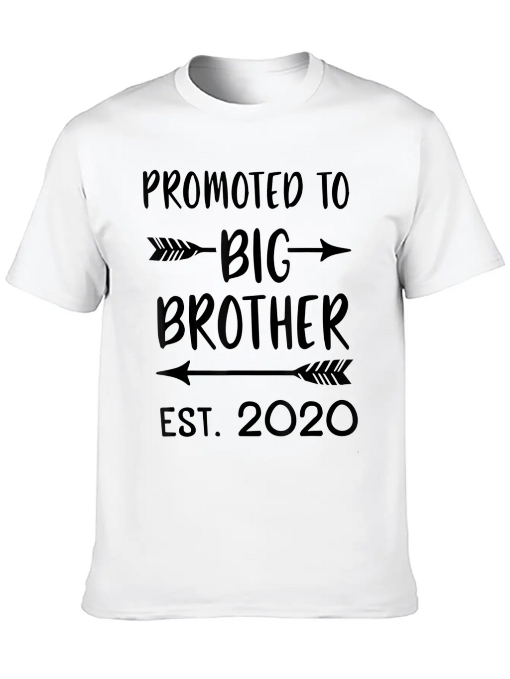 Promoted To Big Brother Est 2020 Vintage Arrow Boy Basic Graphic T-Shirt – Daily Comfort In Soft Cotton