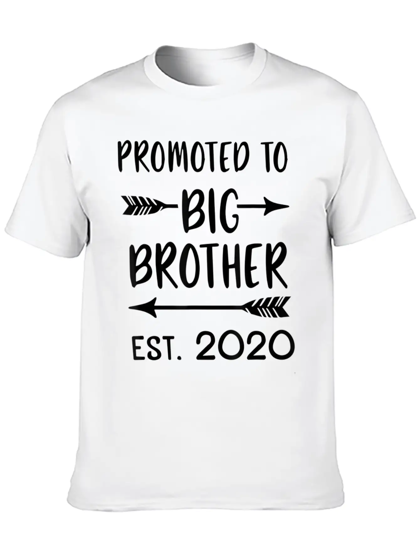 Promoted To Big Brother Est 2020 Vintage Arrow Boy Basic Graphic T-Shirt – Daily Comfort In Soft Cotton