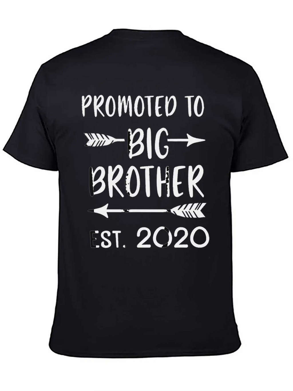 Promoted To Big Brother Est 2020 Vintage Arrow Boy Basic Graphic T-Shirt – Daily Comfort In Soft Cotton