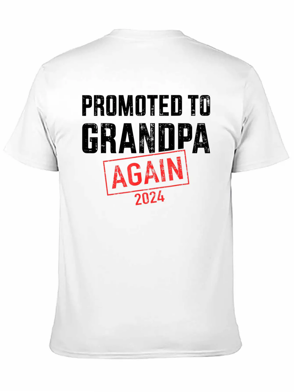 Promoted To Grandpa 2024 Again Essential Cotton Tee For Daily Outfits – Unisex Style