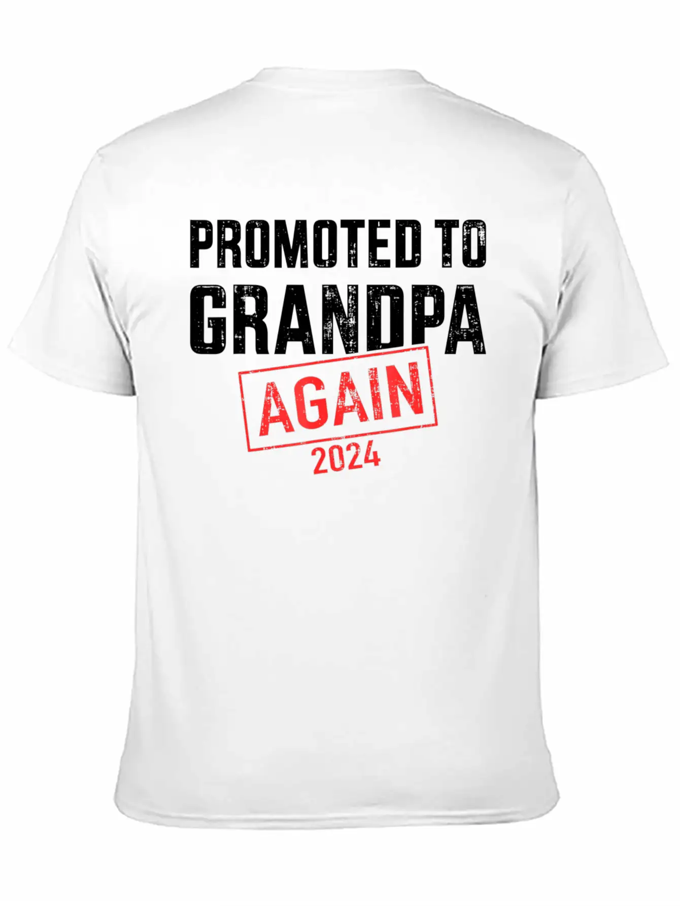 Promoted To Grandpa 2024 Again Essential Cotton Tee For Daily Outfits – Unisex Style