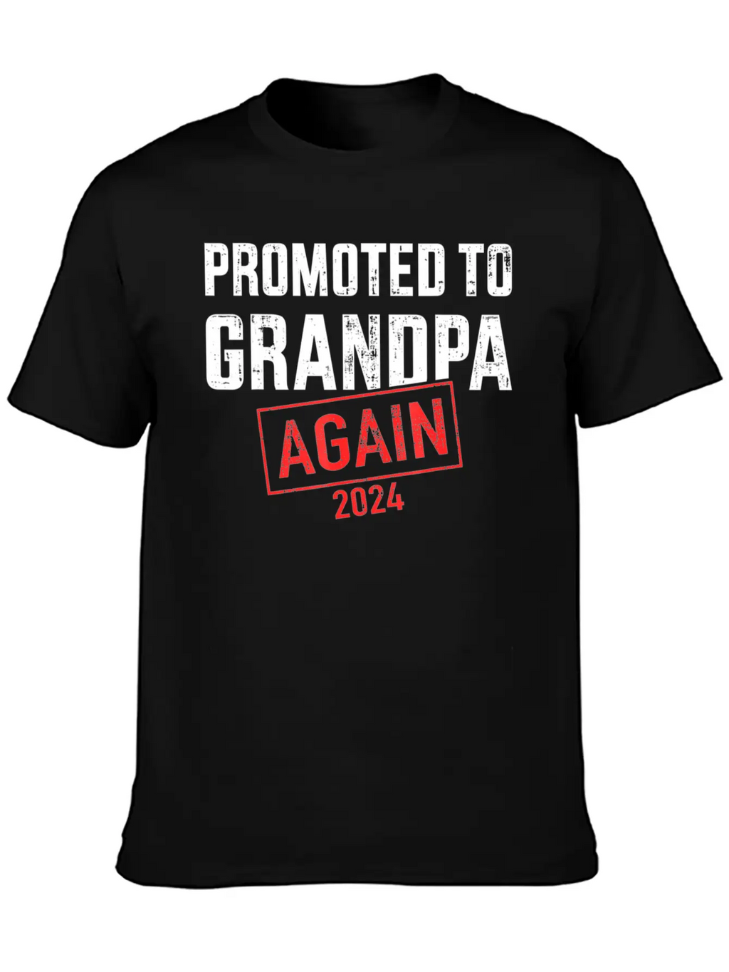 Promoted To Grandpa 2024 Again Essential Cotton Tee For Daily Outfits – Unisex Style