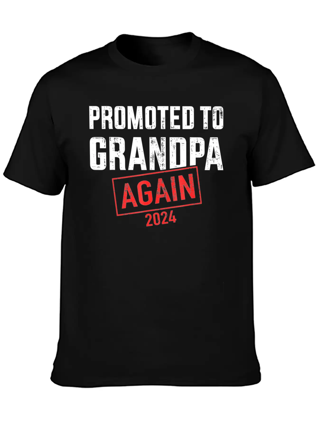 Promoted To Grandpa 2024 Again Essential Cotton Tee For Daily Outfits – Unisex Style