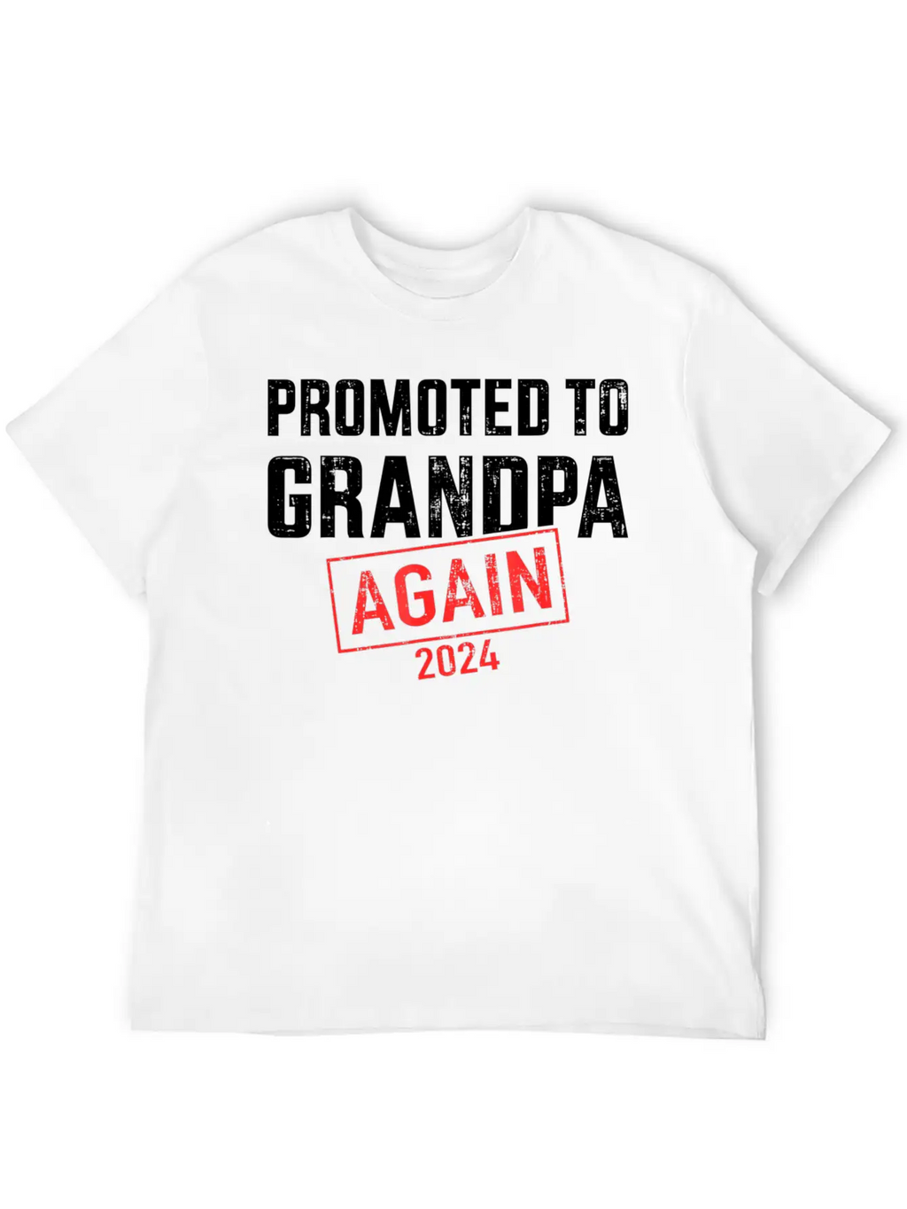 Promoted To Grandpa 2024 Again Essential Cotton Tee For Daily Outfits – Unisex Style