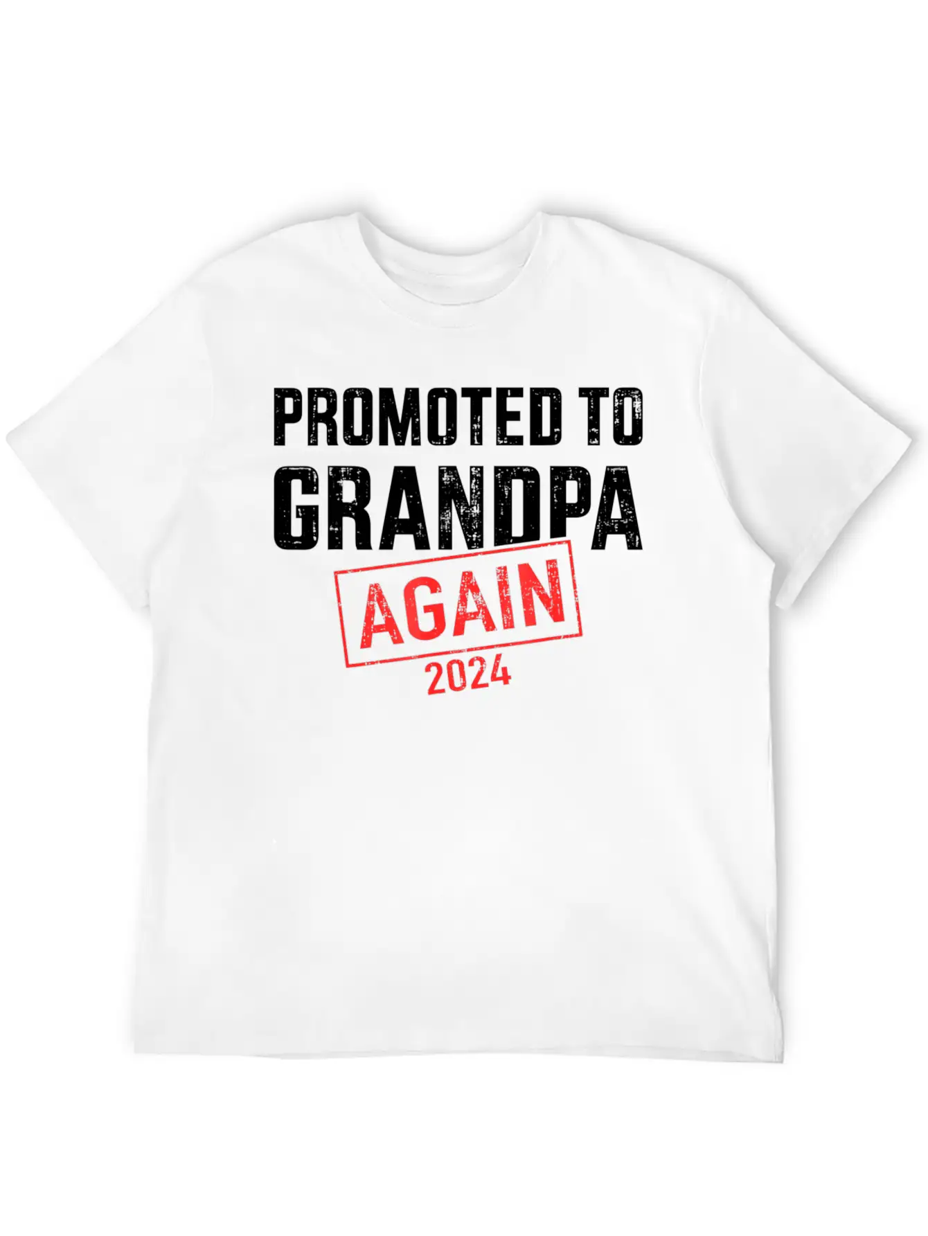 Promoted To Grandpa 2024 Again Essential Cotton Tee For Daily Outfits – Unisex Style