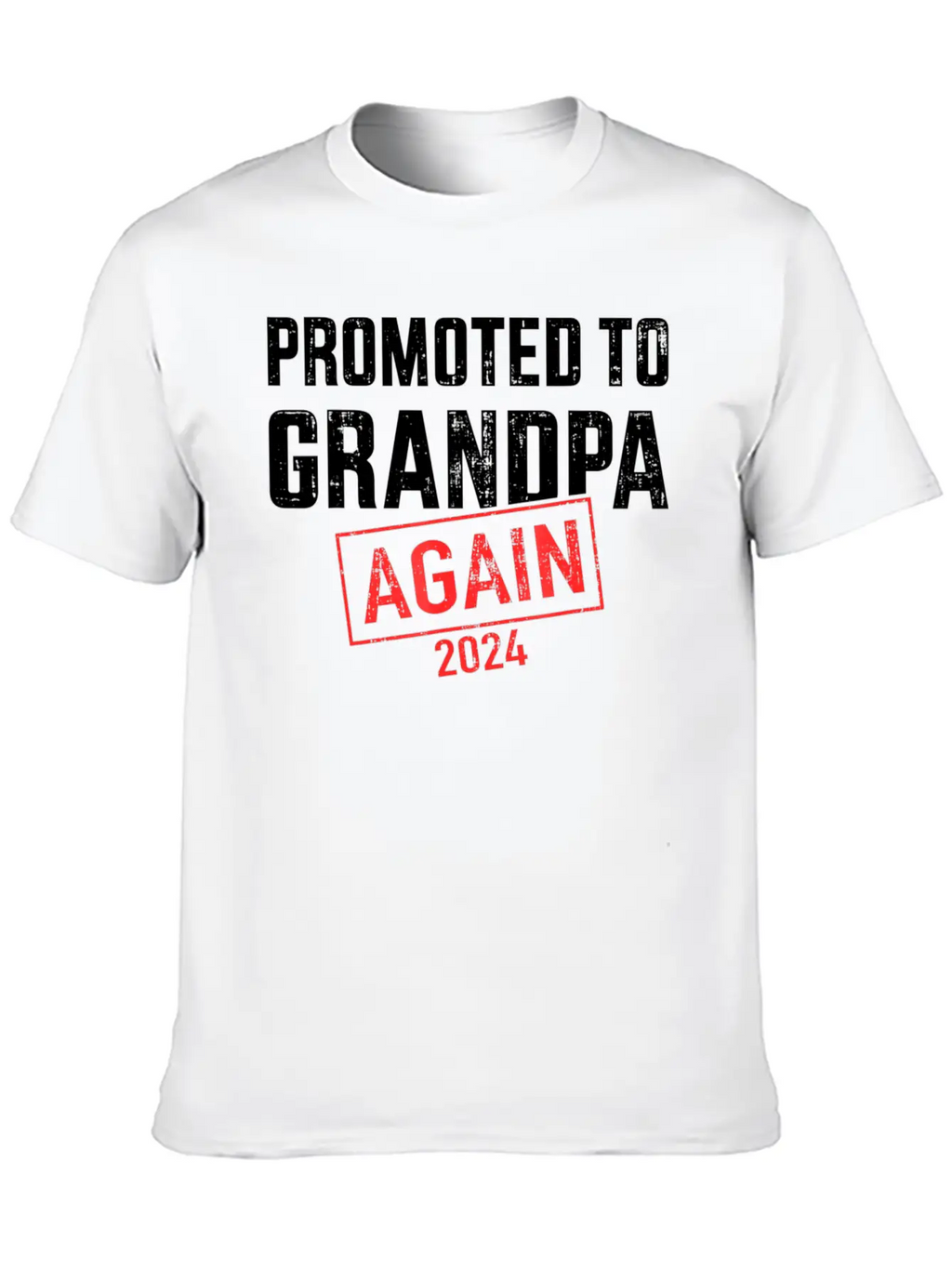Promoted To Grandpa 2024 Again Essential Cotton Tee For Daily Outfits – Unisex Style