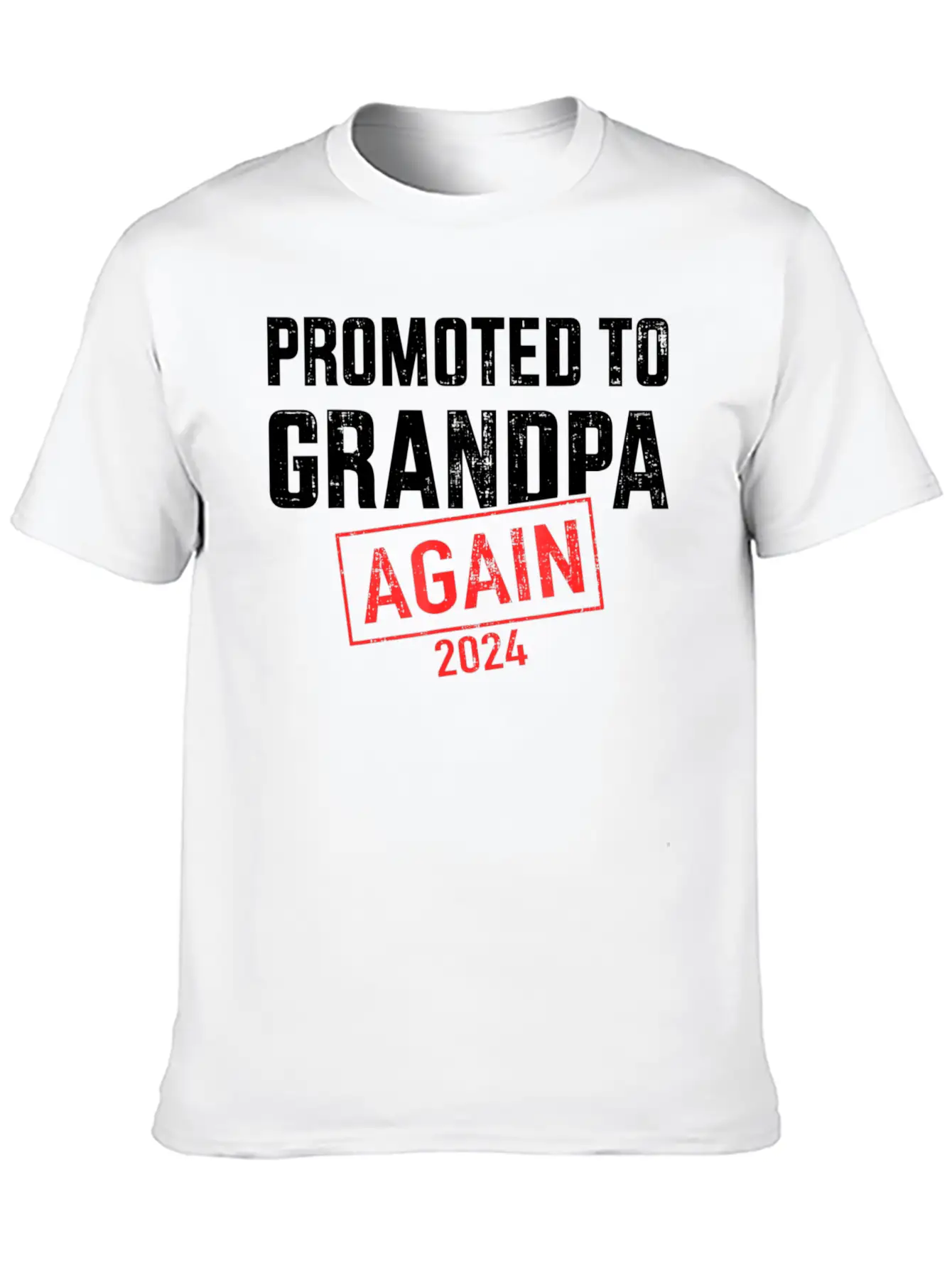 Promoted To Grandpa 2024 Again Essential Cotton Tee For Daily Outfits – Unisex Style