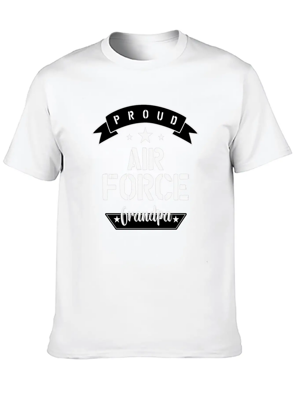 Proud Air Force Grandpa Basic Graphic T-Shirt – Daily Comfort In Soft Cotton