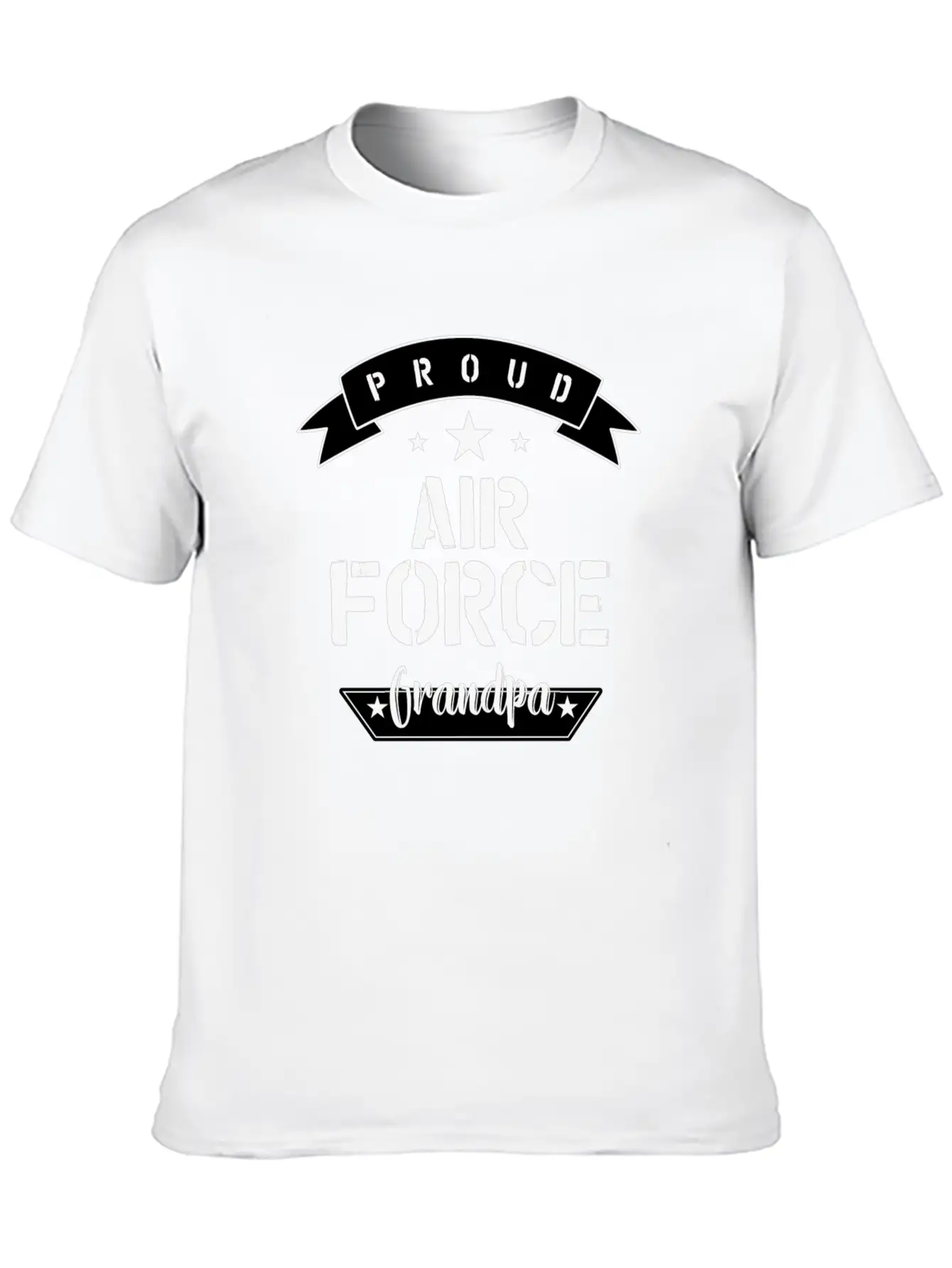 Proud Air Force Grandpa Basic Graphic T-Shirt – Daily Comfort In Soft Cotton