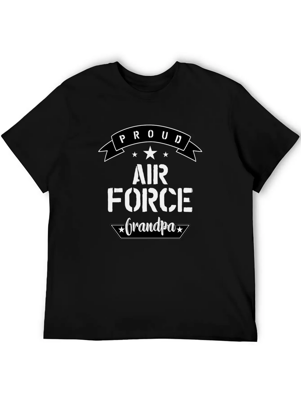 Proud Air Force Grandpa Basic Graphic T-Shirt – Daily Comfort In Soft Cotton