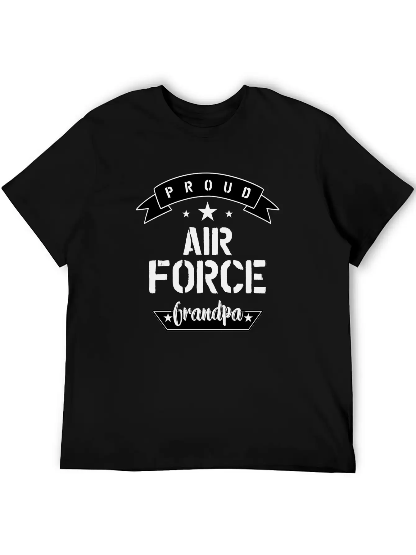Proud Air Force Grandpa Basic Graphic T-Shirt – Daily Comfort In Soft Cotton