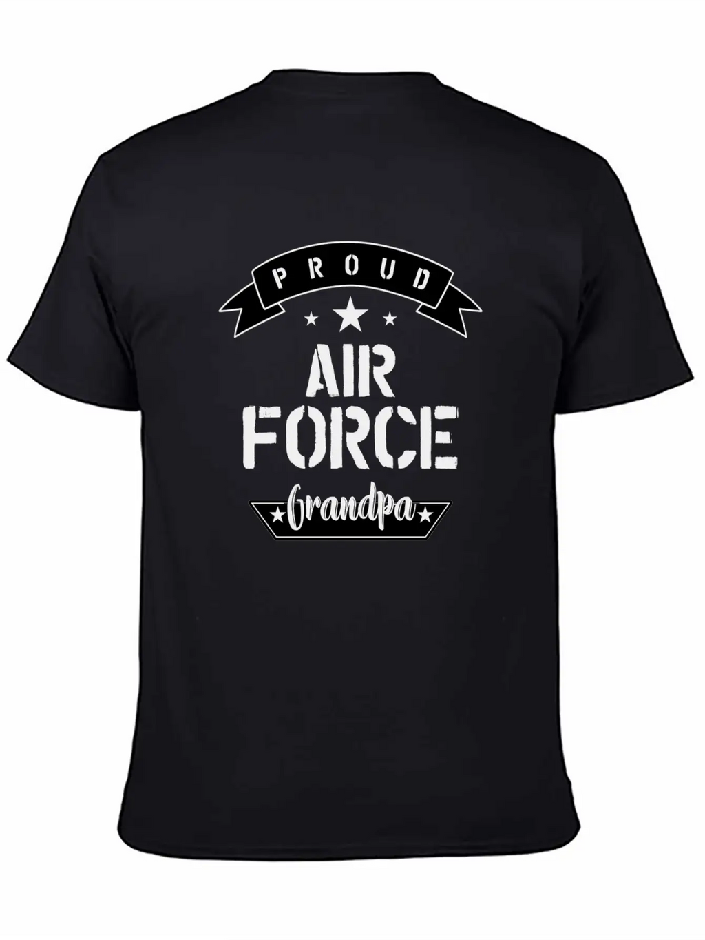 Proud Air Force Grandpa Basic Graphic T-Shirt – Daily Comfort In Soft Cotton