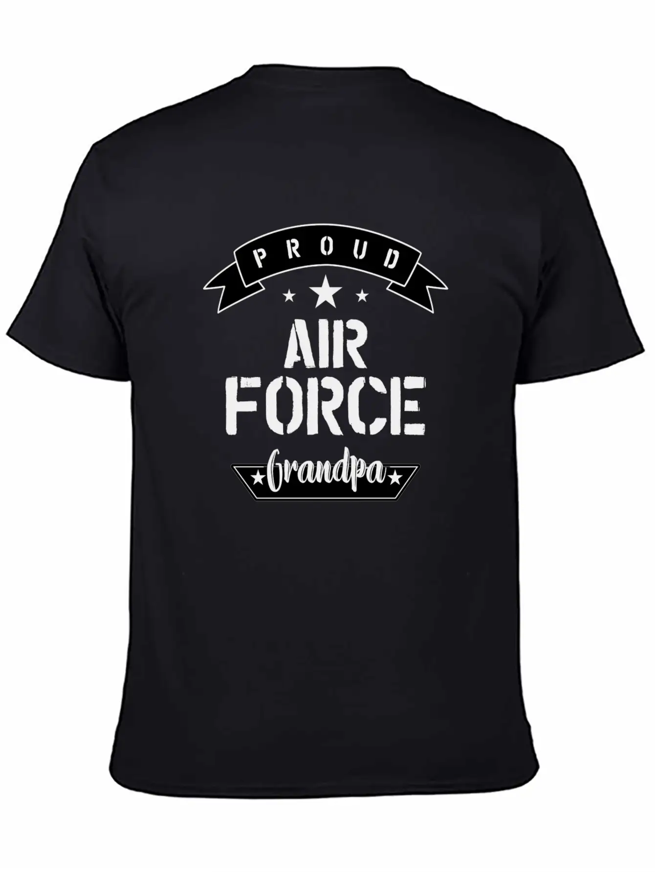 Proud Air Force Grandpa Basic Graphic T-Shirt – Daily Comfort In Soft Cotton
