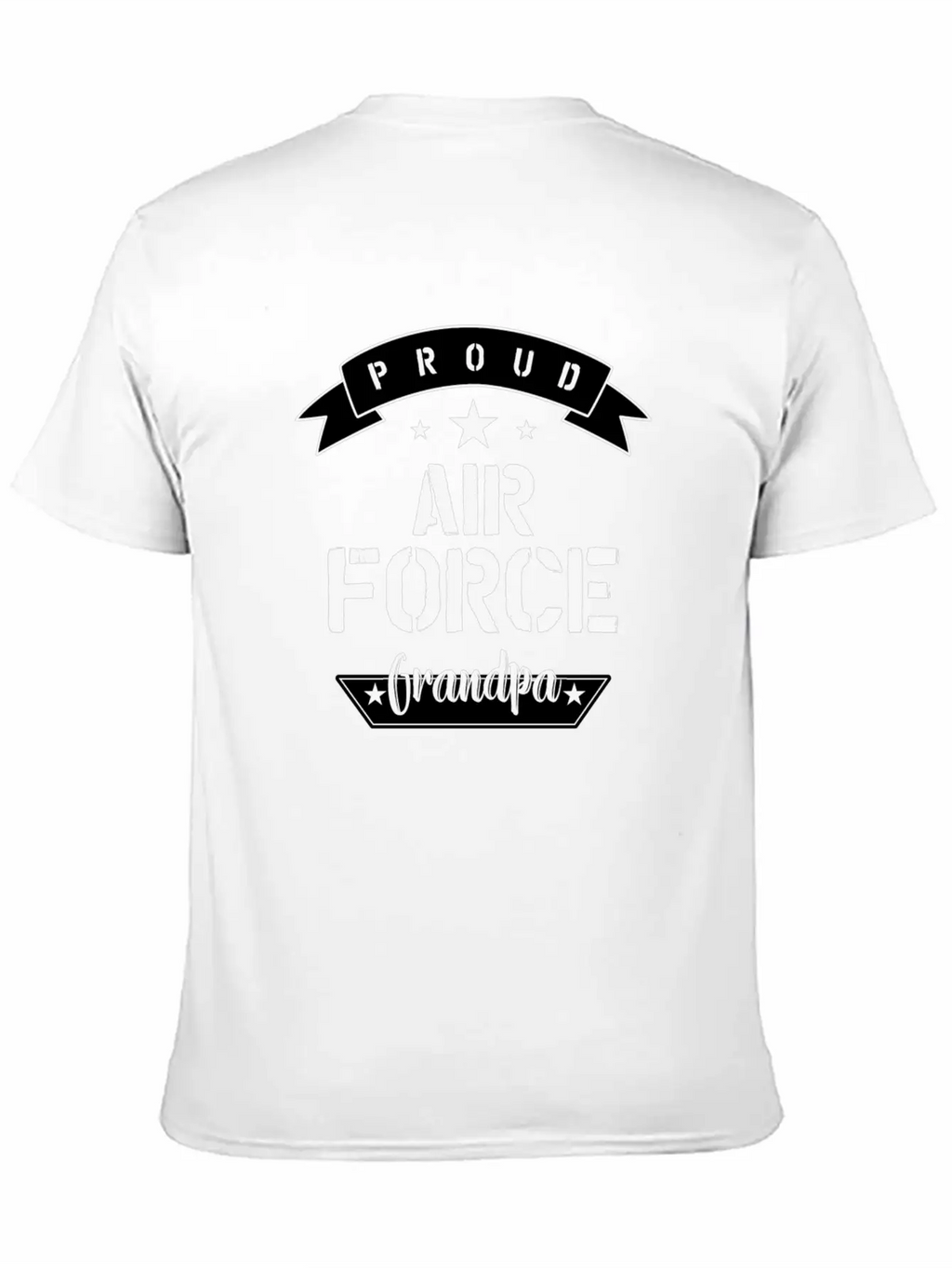 Proud Air Force Grandpa Basic Graphic T-Shirt – Daily Comfort In Soft Cotton